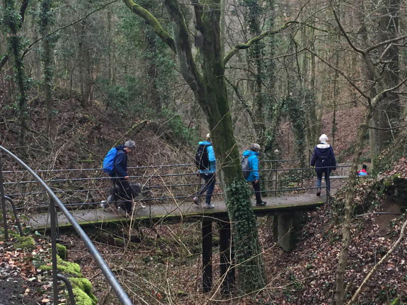 Wandern über Brücke in der Annaschlucht Verschönerungsverein würzburg Single Bayern