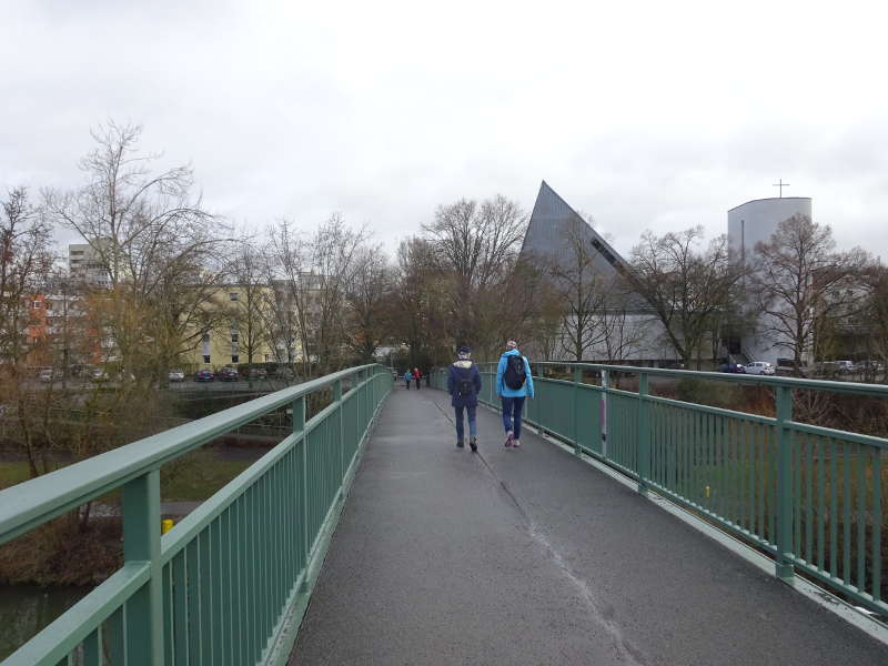 Sebastina-Kneipp-Steg über den Main in Würzburg auf Singlesgemeinsam Wanderung in Unterfranken