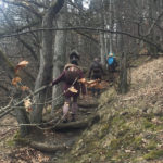 Anstieg auf den Gangolfsberg Rhön Unterfranken Singlewanderung Bayern Oberelsbach